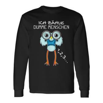 Seagull With Binoculars Ich Zählle Stumme Menschen Langarmshirts - Geschenkecke