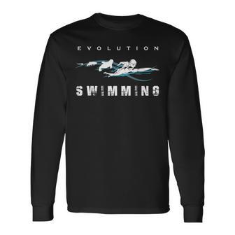 Swimming Evolution Swimmer Sportler Swimming Langarmshirts - Geschenkecke