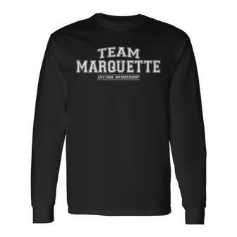 Team Marquette Stolzer Familienname Nachname Geschenk Langarmshirts - Geschenkecke