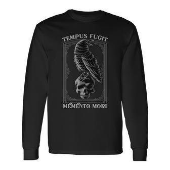 Tempus Fugit Memento Mori Latin Langarmshirts - Geschenkecke