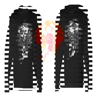 Turkey Basketball Turkish National Flag Slam Dunk Sport Art Tank Top Long Sleeve T-Shirt - Monsterry
