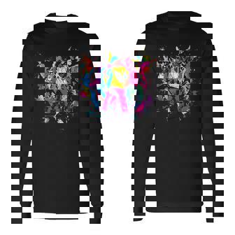 Urban Hip Hop Dancing Novelty Graffiti Graphic Long Sleeve T-Shirt | Seseable UK