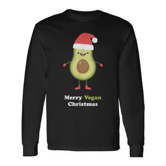 Vegan Christmas Avocado Xmas Christmas egan Langarmshirts - Geschenkecke