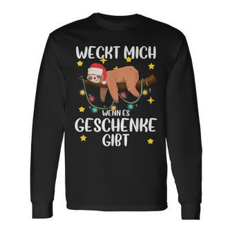 Wecke Mich Wenn Es Geschenke Gibt Christmas Langarmshirts - Geschenkecke