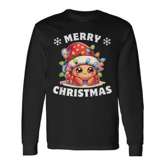 Weihnachtsmütze Weihnachten Lichterkette Einsiedlerkrebs Langarmshirts - Geschenkecke