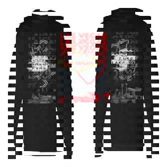 Welcome To Las Vegas Racing Race Car Strip Formula Track Long Sleeve T-Shirt - Thegiftio UK