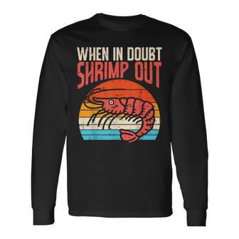 When In Doubt Shrimp Out Retro Bjj Brazilian Jiu Jitsu Langarmshirts - Geschenkecke