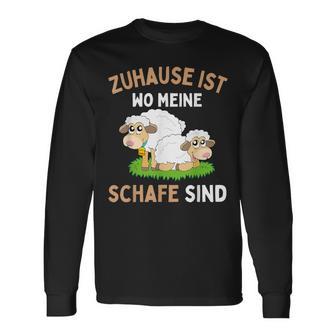 Zuhause Ist Wo Meine Schafe Sind Langarmshirts - Geschenkecke