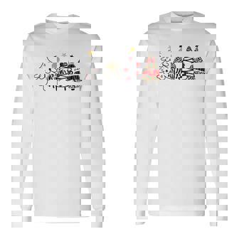 Christmas Tree Holiday Ribbon Star Xmas Holiday Long Sleeve T-Shirt - Monsterry