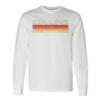 Collins Nachname Geburtstag Familientreffen 80Er 90Er Sonnenuntergang Langarmshirts - Geschenkecke