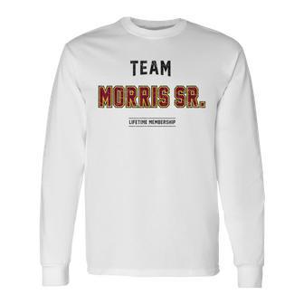 Distressed Team Morris Sr Proud Family Nachname Nachname Langarmshirts - Geschenkecke