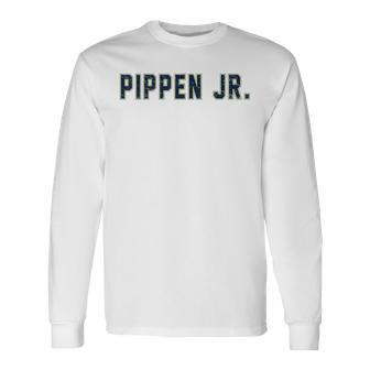 Distressed Team Pippen Jr Last Name Proud Family Gray Langarmshirts - Geschenkecke