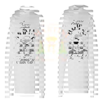 Espresso Martini Christmas Club Coquette Bow Xmas Pajamas Long Sleeve T-Shirt - Thegiftio