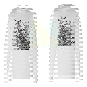 Flaco New York City's Free Spirit Tribute Eurasian Eagle Owl Tank Top Long Sleeve T-Shirt - Monsterry