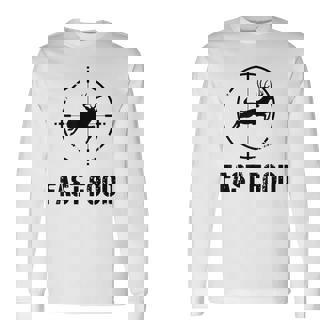 Hunting For Fast Food Deer Orange Long Sleeve T-Shirt - Seseable