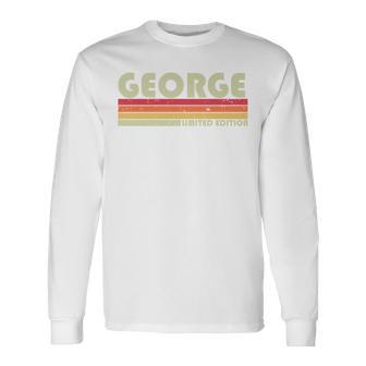 George Nachname Lustig Retrointage 80Er 90Er Geburtstagstreffen Langarmshirts - Geschenkecke