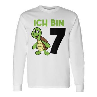 Ich Bin 7 7 Geburtstag Schildkröte Langarmshirts - Geschenkecke