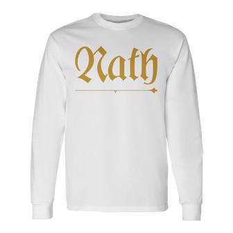 India Surname Nath Family Hindi Indian Surname Langarmshirts - Geschenkecke