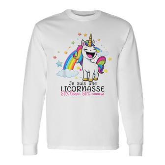 Je Suis Une Licornasse50 Licorne 50 Connasse Humour T-shirt à manches longues - Cadeauxyz