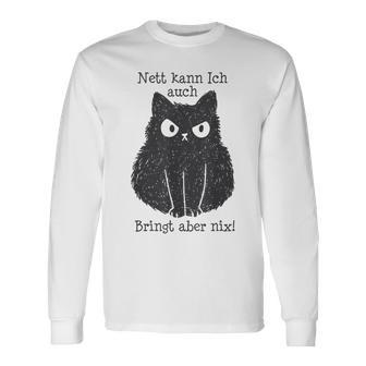 Nett Kann Ich Auch Bringt Aber Nix Cat Fun Gray S Langarmshirts - Geschenkecke