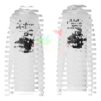 It Was Not Me The Christmas Tree Fainted Cat C Long Sleeve T-Shirt - Monsterry