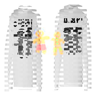 Oh Snap Afro Gingerbread Cookies Christmas Shirt Long Sleeve T-Shirt - Monsterry