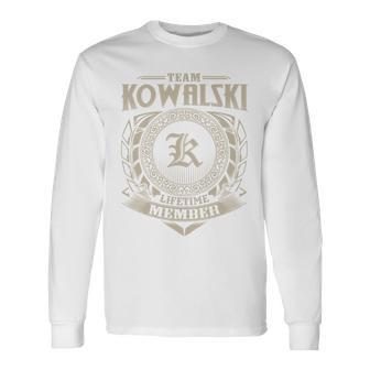 Team Kowalski Lifetime Member Last Name Kowalski Family Langarmshirts - Geschenkecke