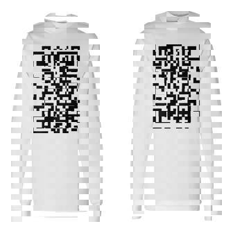 Trump Dance Troll Qr President Trump Dance Code Back Long Sleeve T-Shirt | Mazezy