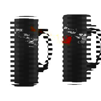& Weird Christmas Santas Sleigh Cats And Stars Graphic Print Coffee Mug - Monsterry