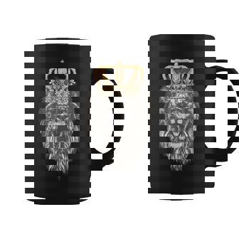 Animal King Portrait Crown Lion Graphic Print Coffee Mug - Monsterry