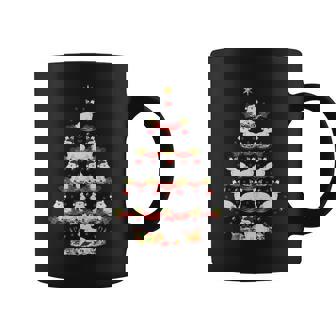 Arctic Hare Animal Xmas Lighting Arctic Hare Christmas Tree Premium Graphic Print Coffee Mug - Monsterry