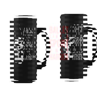 Ballet Like A Sport Only Harder En Pointe Ballerina Ballet Graphic Print Coffee Mug - Monsterry