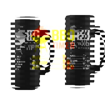 BBQ Timer Barbecue Beer Chart Grill Cooking Time Graphic Print Coffee Mug - Monsterry