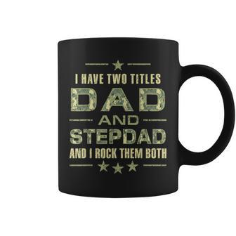 Best Dad And Stepdad Christmas From Wife For Husband Graphic Print Coffee Mug - Monsterry