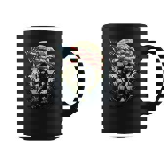 Big Foot Bigfoot Sasquatch American Flag Patriotic 4Th July Coffee Mug - Thegiftio UK