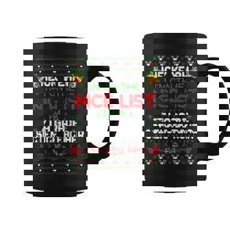 Christmas 7Th Grade Science Teacher Reindeer Ugly Sweater Coffee Mug - Monsterry