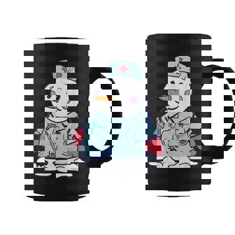 Christmas Nurse Snowman Winter Doctor Nurses Xmas Scrub Top Graphic Print Coffee Mug - Monsterry