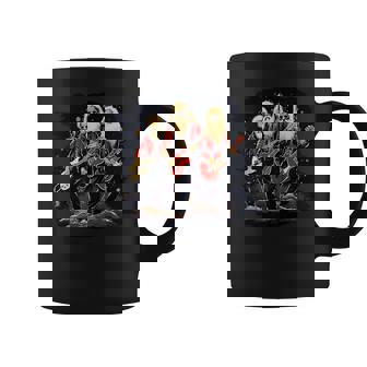Christmas Rock Band For Guitarist And Santa Costume Lovers Premium Graphic Print Coffee Mug - Monsterry