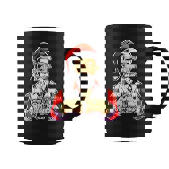 Christmas Santa With Tattoo Art Graphic Print Coffee Mug - Monsterry
