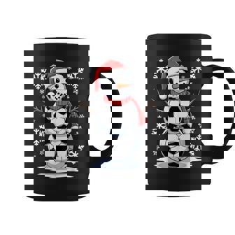 Christmas Soccer Balls Snowman Soccer Balls Christmas Graphic Print Coffee Mug - Monsterry