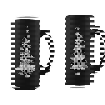 Christmas Tree Black & White Buffalo Plaid Merry Christmas Coffee Mug - Monsterry