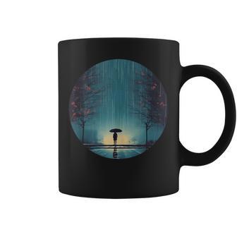 Cool Wet Road For Rainy Days And Flurries Lovers Tank Top Graphic Print Coffee Mug - Monsterry