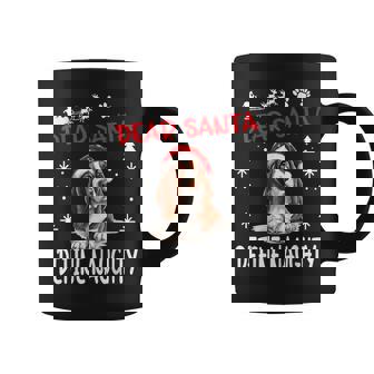 Cute Basset Hound Dog Christmas Dear Santa Define Naughty Coffee Mug - Thegiftio UK
