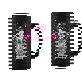 Cute Snowman Disco Ball Christmas Coquette Bow Girls Coffee Mug - Thegiftio UK
