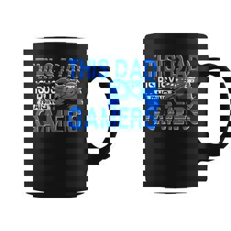 This Dad Is Busy Raising Gamers Gamer Game Controller Gaming Graphic Print Coffee Mug - Monsterry