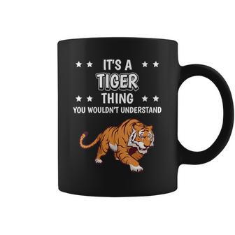 Damen Ist So Ein Tiger Ding Lustiger Spruch Tiger Mit-Ausschnitt Tassen - Geschenkecke