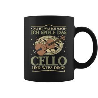 Das Ist Was Ich Mach Ich Spiel Das Cello Und Weiß Dinge Tassen - Geschenkecke