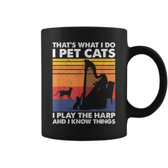 Das Ist Was Ich Tue Ich Pet Cats Ich Spiele Harfe & Ich Weiß Dinge Tassen - Geschenkecke