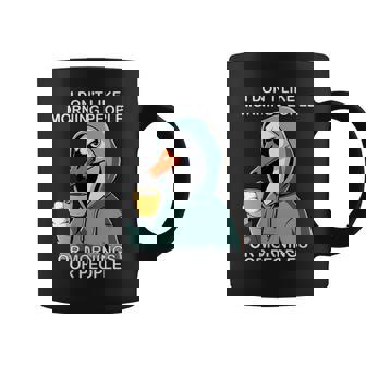 I Don't Like Morning People Or Mornings Or People Swan Graphic Print Coffee Mug - Monsterry