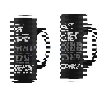 Eat Sleep Skibidi Toilet Repeat Skibidi Toilet Meme Coffee Mug - Thegiftio